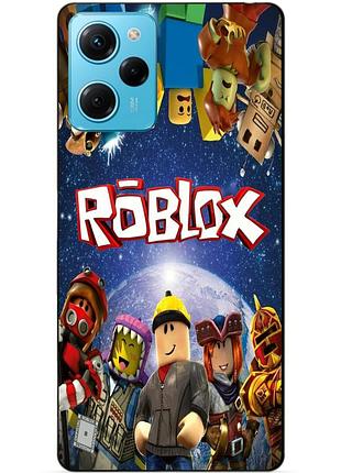 Силиконовый чехол бампер для xiaomi redmi note 12 pro speed edition с рисунком роблокс roblox