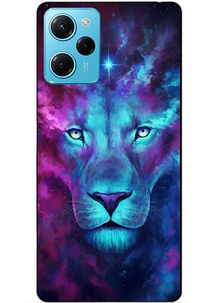Силиконовый чехол бампер для xiaomi redmi note 12 pro speed edition с рисунком космический лев