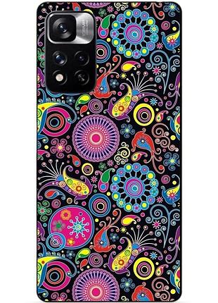 Силіконовий чохол бампер для xiaomi redmi note 11 pro plus 5g з малюнком східні візерунки