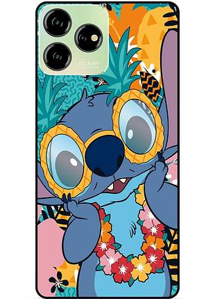 Чехол силиконовый бампер для zte blade v50 design с рисунком стич stitch