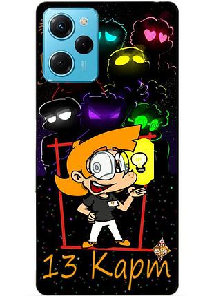 Силиконовый чехол бампер для xiaomi redmi note 12 pro speed edition с героем 13 карт николь