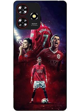 Чехол силиконовый бампер для zte blade a73 с рисунком ronaldo mu роналдо