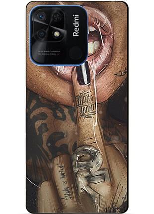 Силиконовый бампер чехол для xiaomi redmi 10c с рисунком swag