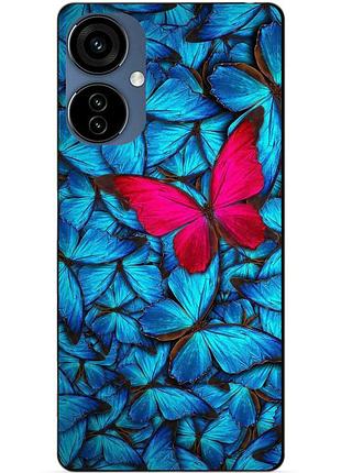 Силіконовий чохол бампер для tecno camon 19 neo з малюнком метелики