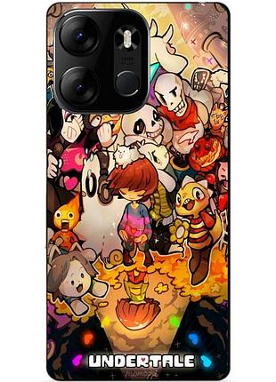 Силиконовый бампер чехол для tecno spark go 2023 с картинкой undertale андертейл