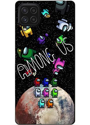 Чехол силиконовый бампер для samsung m32 с рисунком амонг ас among us