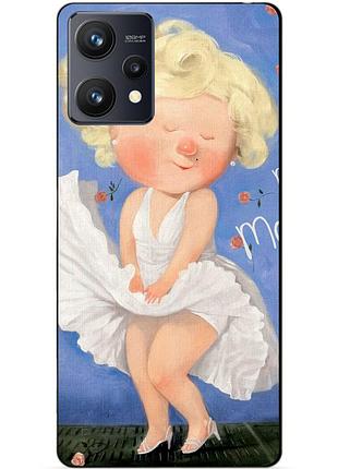 Силиконовый чехол бампер для realme 9 / 9 pro plus с рисунком мерлин монро