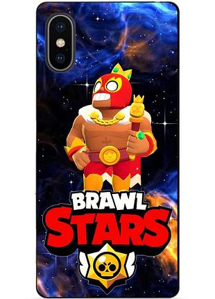 Силіконовий бампер чохол для iphone xs max з героєм космічний бравл ель примо
