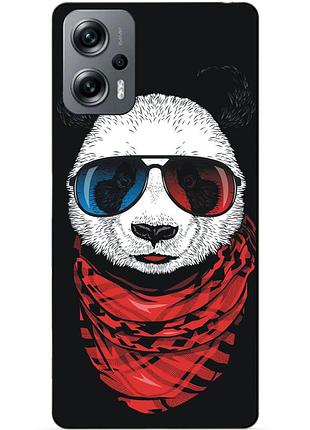 Силиконовый бампер чехол для xiaomi poco x4 gt с рисунком панда