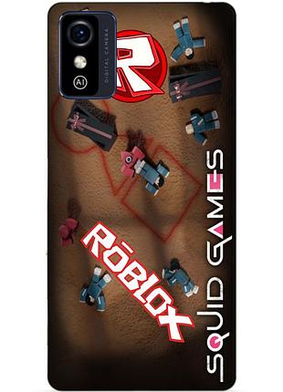 Силіконовий бампер чохол для zte blade l9 з малюнком roblox гра в кальмара