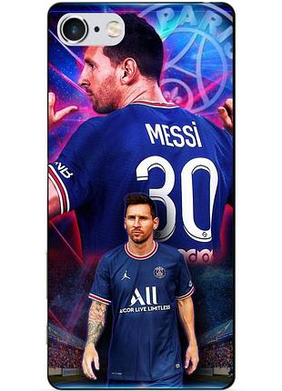 Силиконовый чехол бампер для iphone 6 с рисунком месси псж messi