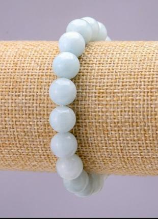Браслет из натурального камня аквамарин