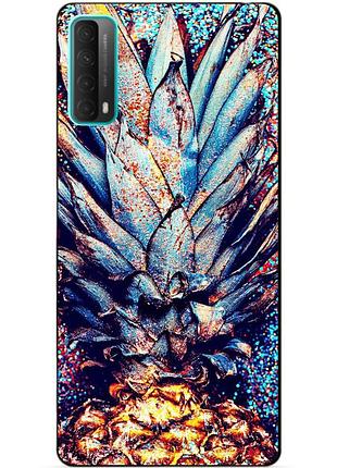 Силиконовый бампер чехол для huawei p smart 2021 с рисунком ананас