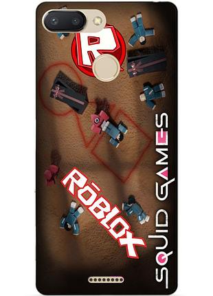 Силіконовий бампер чохол для xiaomi redmi 6 roblox гра в кальмара