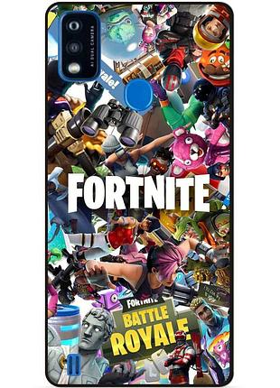 Силіконовий чохол бампер для zte blade a51 з картинкою fortnite фортнайт