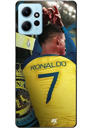 Силіконовий бампер чохол для xiaomi redmi note 12 з малюнком ronaldo аль наср роналдо