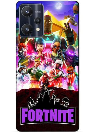 Силиконовый чехол бампер для realme 9 pro с рисунком fortnite фортнайт