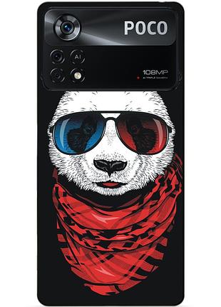 Силиконовый бампер чехол для xiaomi poco x4 pro 5g с рисунком панда