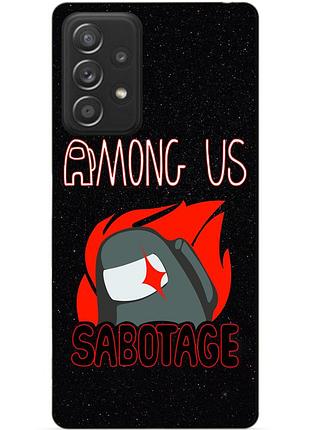 Чехол силиконовый бампер для samsung a32 с рисунком among us амонг ас саботаж