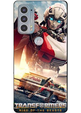 Силиконовый чехол бампер для motorola edge 20 с рисунком арси трансформеры