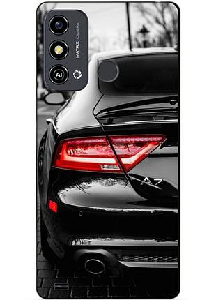 Силиконовый чехол бампер для zte blade a53 с рисунком audi ауди машина авто