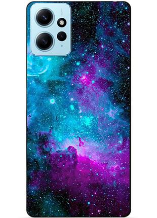 Силиконовый бампер чехол для xiaomi redmi note 12 с рисунком галактика
