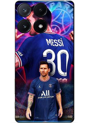 Чехол силиконовый бампер для motorola moto g75 с рисунком месси псж messi