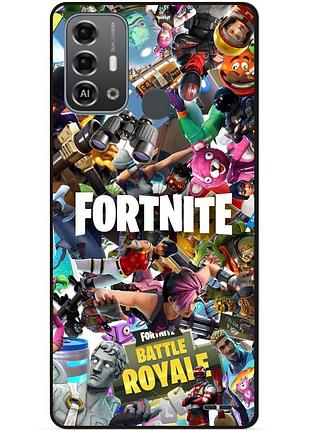 Силиконовый бампер чехол для zte blade a53 pro с картинкой fortnite фортнайт