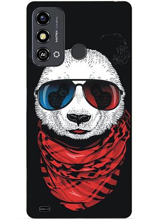 Силиконовый чехол бампер для zte blade a53 с рисунком панда