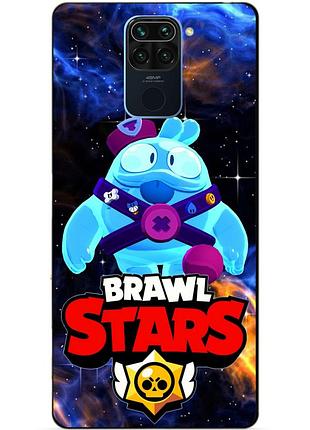 Чехол силиконовый бампер для xiaomi redmi note 9 с героем космический бравл скуик