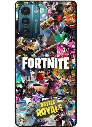 Силиконовый чехол бампер для nokia g11 с картинкой fortnite фортнайт