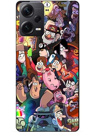 Силиконовый бампер чехол для xiaomi redmi note 12 pro plus с рисунком гравити фолз gravity falls
