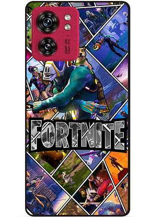 Силіконовий чохол бампер для motorola edge 40 з картинкою фортнайт fortnite