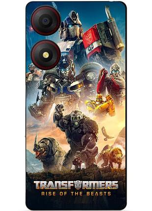 Чехол силиконовый бампер для zte blade a34 с картинкой звероботы трансформеры transformers