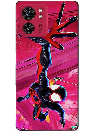 Силиконовый чехол бампер для motorola edge 40 с рисунком spider man человек паук