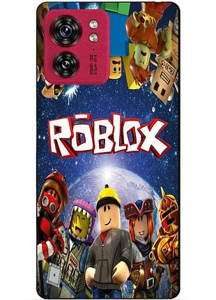 Силіконовий чохол бампер для motorola edge 40 з малюнком роблокс roblox