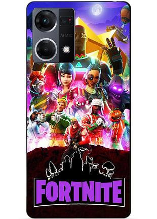 Силіконовий чохол бампер для oppo reno 7 з малюнком fortnite фортнайт