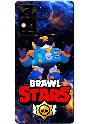 Чехол силиконовый бампер для zte blade a31 с героем космический бравл вольт