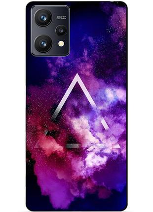 Силиконовый чехол бампер для realme 9 / 9 pro plus с рисунком космос