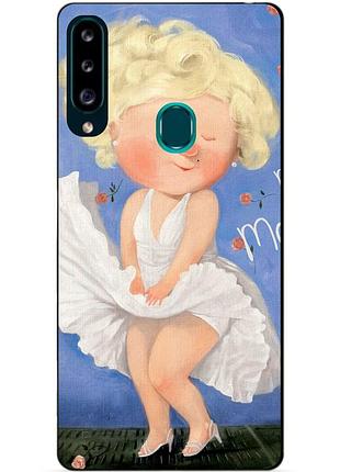 Силиконовый чехол бампер для samsung a20s 2019 galaxy a207f с рисунком монро гапчинская