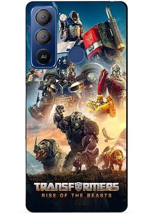 Силиконовый чехол бампер для tecno pop 5 lte с картинкой звероботы трансформеры transformers
