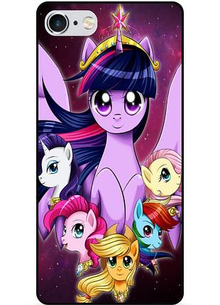 Силиконовый бампер чехол для iphone 6 с рисунком пони my little pony
