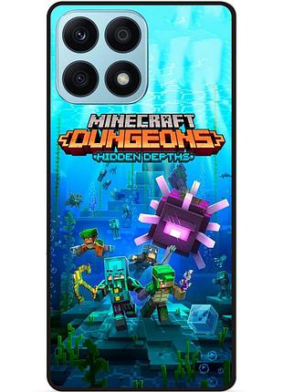 Чехол силиконовый бампер для huawei honor x8a с рисунком майнкрафт minecraft