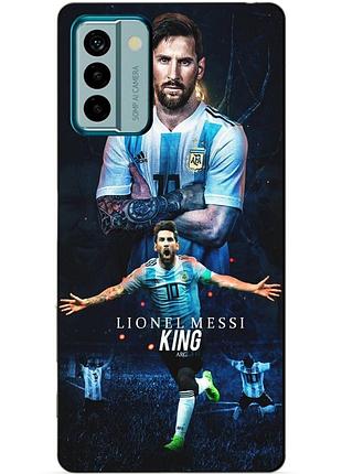 Силиконовый чехол бампер для nokia g22 с рисунком messi аргентина месси
