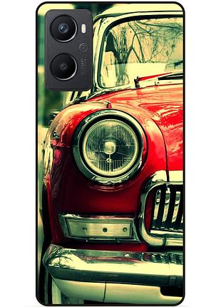 Силіконовий чохол бампер для oppo a96 з малюнком ретро-авто chevrolet машина