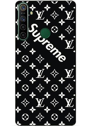 Силиконовый чехол бампер для realme 5i с рисунком supreme
