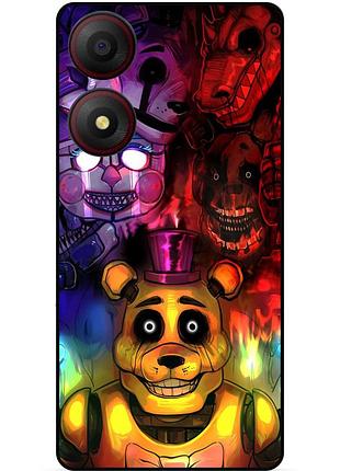 Силіконовий бампер чохол для zte blade a34 з малюнком freddy фредді аніматроніки