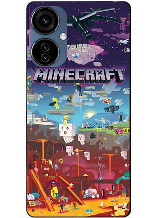 Силиконовый чехол бампер для tecno camon 19 neo игра minecraft майнкрафт