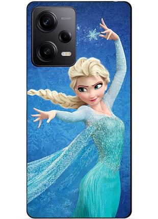 Силіконовий чохол бампер для xiaomi redmi note 12 pro 5g з малюнком ельза холодне серце