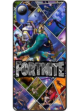 Силиконовый чехол бампер для zte blade l8 с картинкой фортнайт fortnite